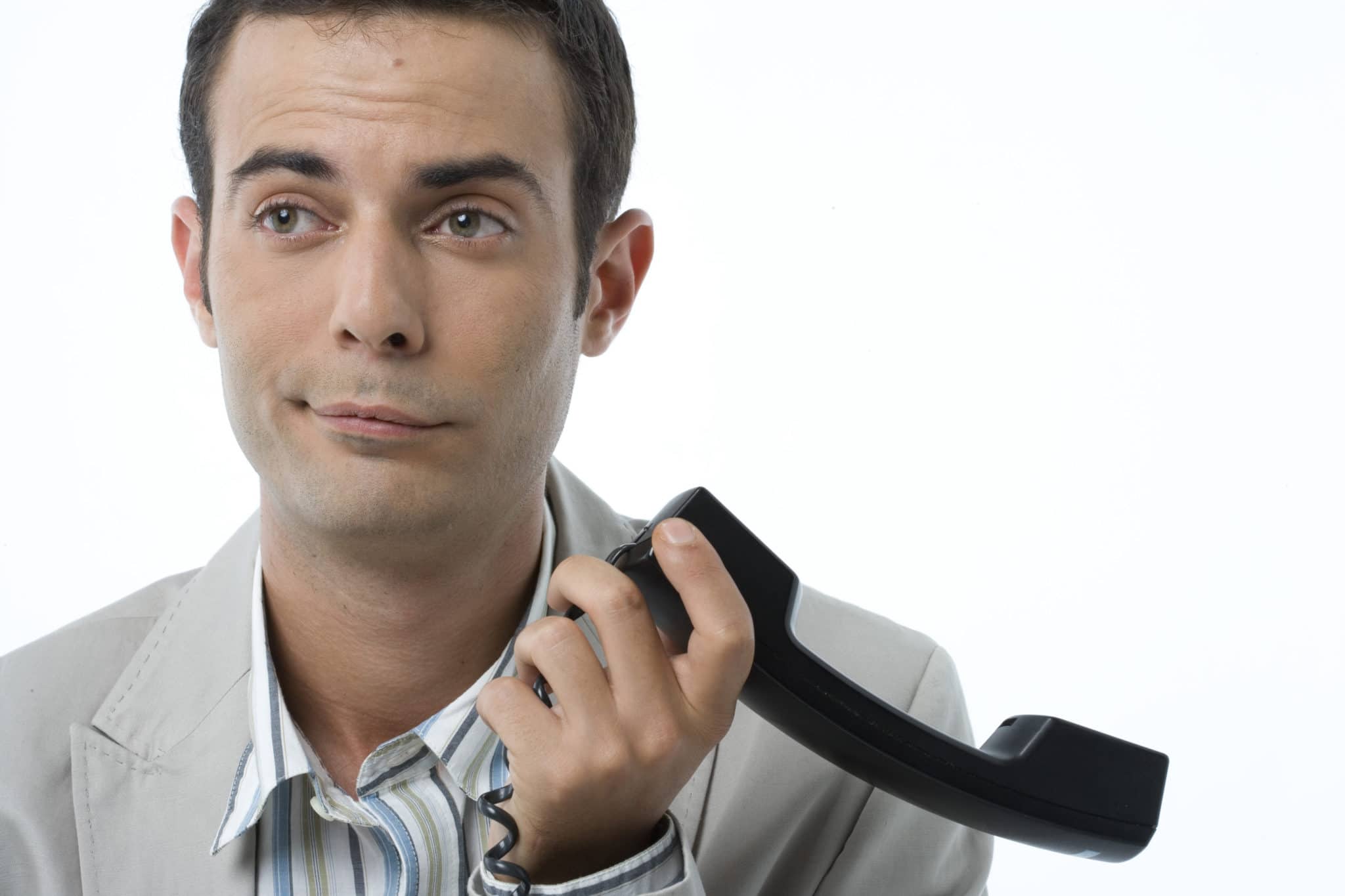 Первый коллекторский бюро отзывы. Business man holding a Phone
