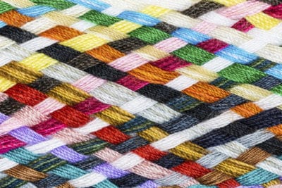 Strip woven cotton multicolored