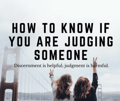 how to know if you are judging someone