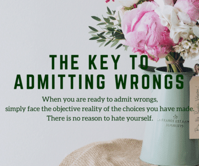 admitting wrongs