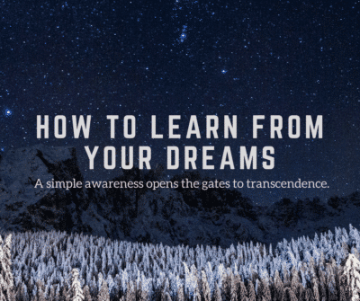 how to learn from your dreams
