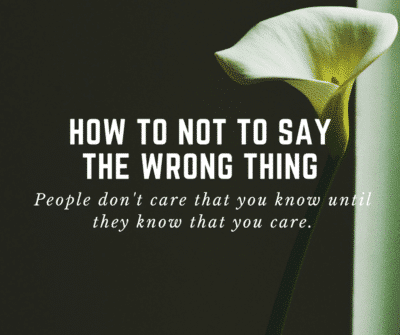 how not to say the wrong thing