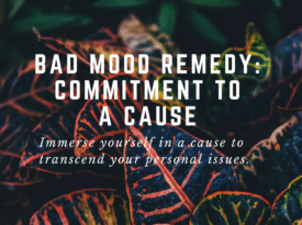bad mood remedy commitment to a cause