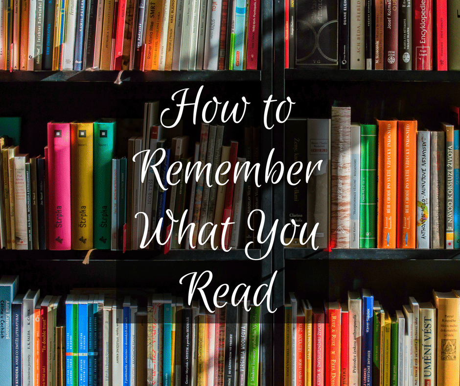 how to remember what you read in a book reddit